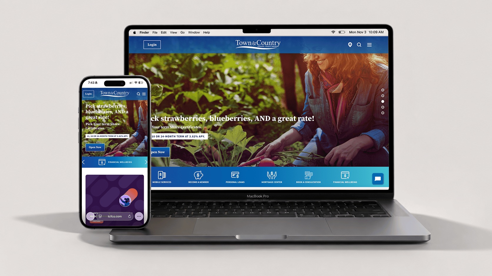 Town and Country Federal Credit Union website design by Techtivo